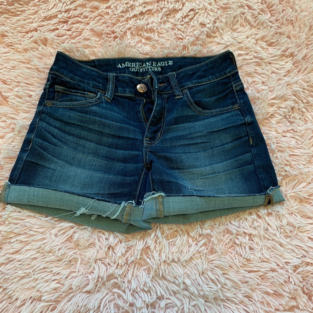 Cut off denim shorts